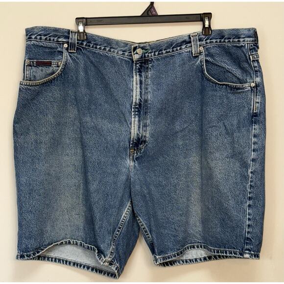 Vintage Tommy Hilfiger Tommy Jeans Men’s Jean Shorts Big Tommy Patch Size 50 - Picture 1 of 6